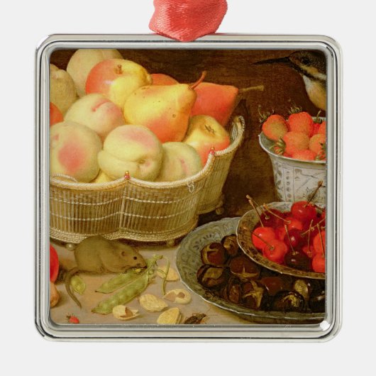 Ornement Carré Argenté La vie toujours (Devant)