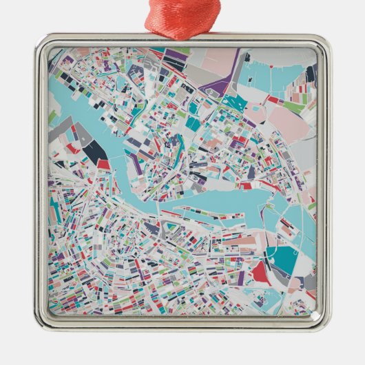 Ornement Carré Argenté La ville d'Amsterdam (Devant)