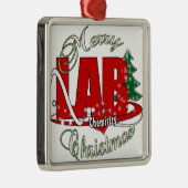 ORNEMENT CARRÉ ARGENTÉ LAB CHIMIE NOËL (Droite)