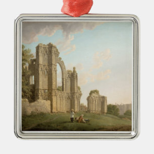 Ornement Carré Argenté L'abbaye de St Mary, York, c.1778 (huile sur la