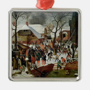 Ornement Carré Argenté L'adoration des Magi
