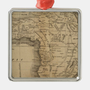 Ornement Carré Argenté L'Afrique 50