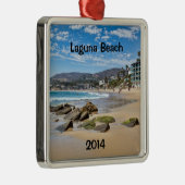 Ornement Carré Argenté Laguna Beach Holiday (Droite)