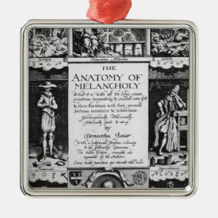 Ornement Carré Argenté L'anatomie de la mélancolie