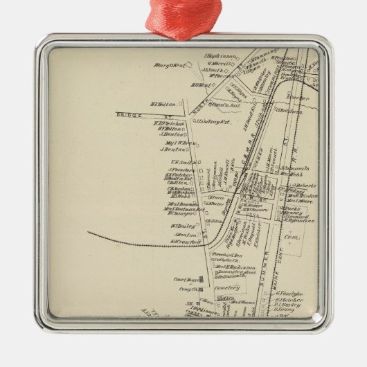 Ornement Carré Argenté Lancaster, ville de Lancaster (Devant)