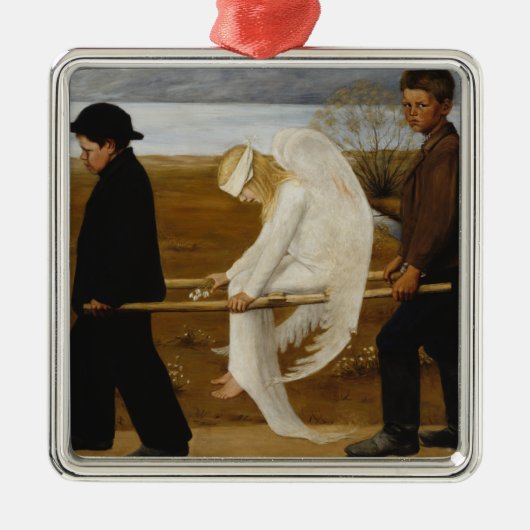 Ornement Carré Argenté L'ange blessé (Devant)