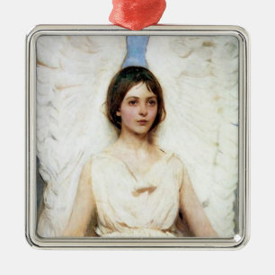 Ornement Carré Argenté L'ange de Thayer
