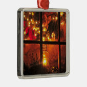 Ornement Carré Argenté Lanterne la nuit (Droite)