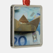 Ornement Carré Argenté L'argent pousse dans les arbres ! (Droite)