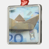 Ornement Carré Argenté L'argent pousse dans les arbres ! (Gauche)