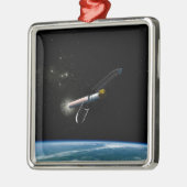 Ornement Carré Argenté L'Atlas V541 Lance Le Véhicule En Orbite. (Gauche)