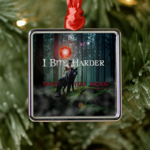 Ornement Carré Argenté L'atmosphère mystique de SlipperyJoe à l'Halloween