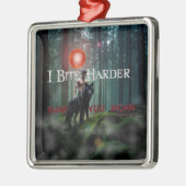 Ornement Carré Argenté L'atmosphère mystique de SlipperyJoe à l'Halloween (Gauche)