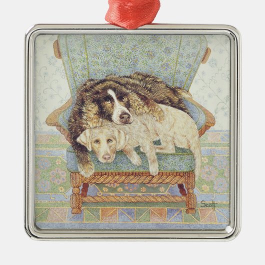 Ornement Carré Argenté L'attentisme (Devant)