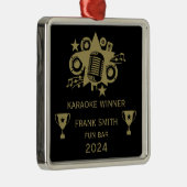 Ornement Carré Argenté Lauréat du karaoké (Droite)