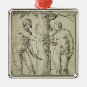 Ornement Carré Argenté L'automne