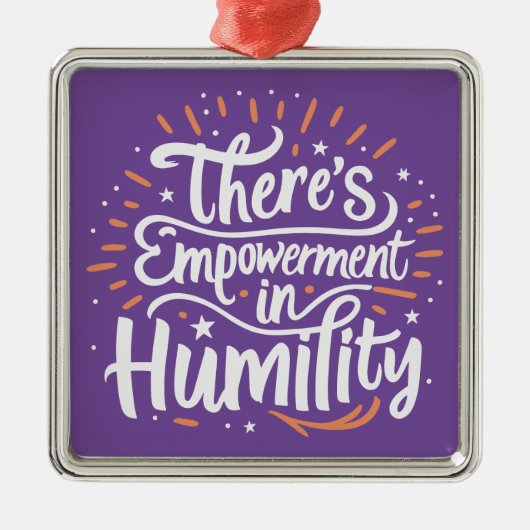 Ornement Carré Argenté L'autonomisation dans l'humilité (Devant)