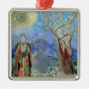 Ornement Carré Argenté Le Bouddha, c.1905