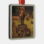 Ornement Carré Argenté Le carrousel d'éléphant (Droite)