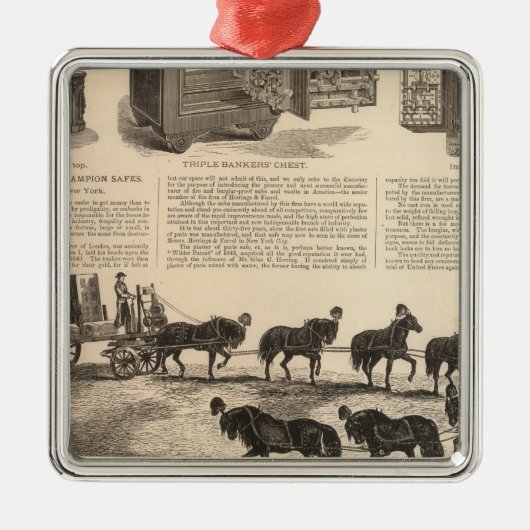 Ornement Carré Argenté Le champion des brevets de Herring en sécurité (Devant)