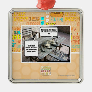 Ornement Carré Argenté Le ciel tombe