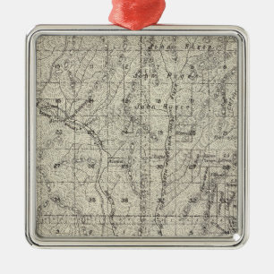 Ornement Carré Argenté Le comté de Madera, la Californie 8