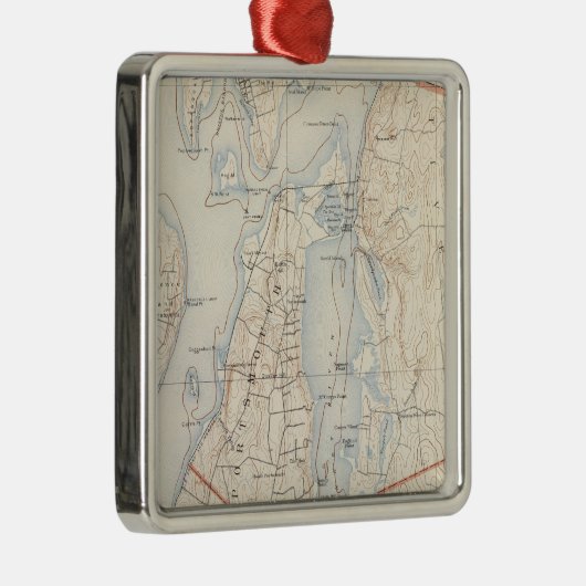 Ornement Carré Argenté Le comté de Newport, Île de Rhode (Droite)