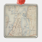 Ornement Carré Argenté Le comté de Newport, Île de Rhode (Devant)