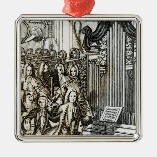 Ornement Carré Argenté Le considérant d'organe (Devant)