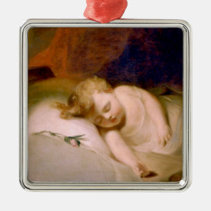 Ornement Carré Argenté Le fils couché (par Thomas Sully)