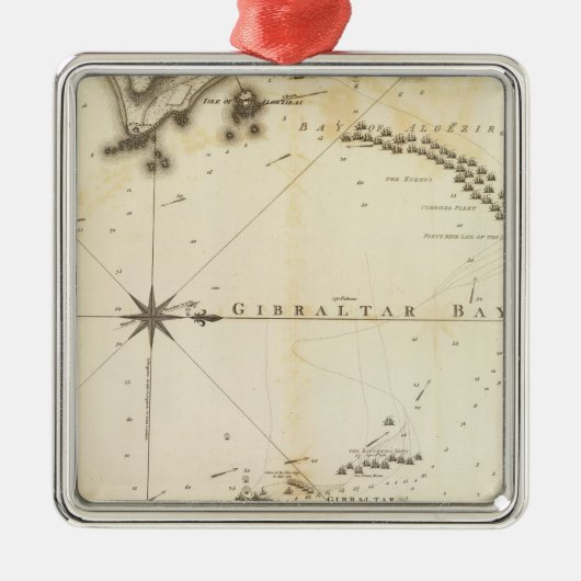 Ornement Carré Argenté Le Gibraltar (Devant)