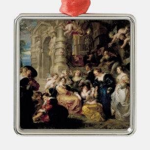 Ornement Carré Argenté Le jardin de l'amour, c.1630-32