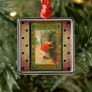 Ornement Carré Argenté Le jardin secret