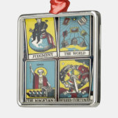 ORNEMENT CARRÉ ARGENTÉ LE JEU DE CARTE D'ILLUMINATI (Gauche)