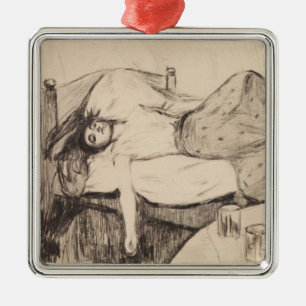 Ornement Carré Argenté Le lendemain (par Edvard Munch)