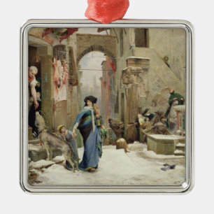 Ornement Carré Argenté Le loup de Gubbio, 1877