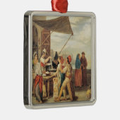 Ornement Carré Argenté Le marché italien (Droite)