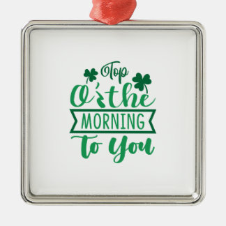 Ornement Carré Argenté Le Matin Pour Vous