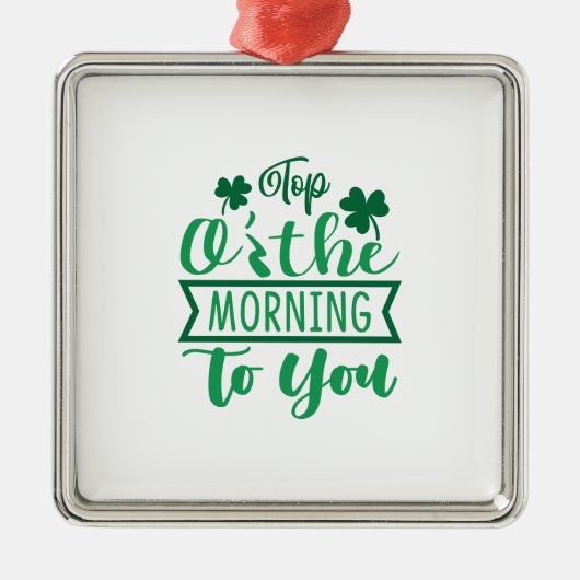 Ornement Carré Argenté Le Matin Pour Vous (Devant)