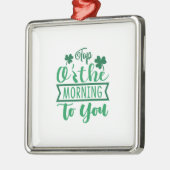 Ornement Carré Argenté Le Matin Pour Vous (Gauche)