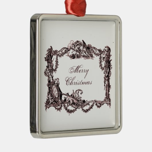 Ornement Carré Argenté Le Noël de Versailles baroque Merry (Droite)