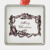 Ornement Carré Argenté Le Noël de Versailles baroque Merry (Devant)