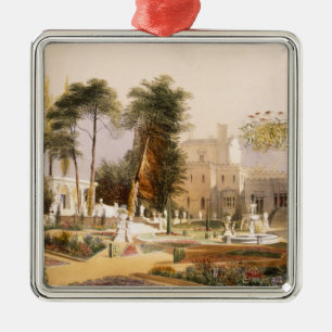 Ornement Carré Argenté Le Parterre dans les jardins chez Wilton, le sièg