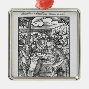 Ornement Carré Argenté Le pierre-coupeur