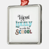 Ornement Carré Argenté Le Plus Probable À Diriger L'École (Gauche)