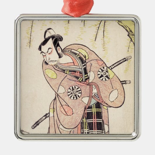 Ornement Carré Argenté Le premier Nakamura Nakazo comme position samouraï (Devant)