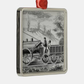 Ornement Carré Argenté Le 'Rocket (Droite)