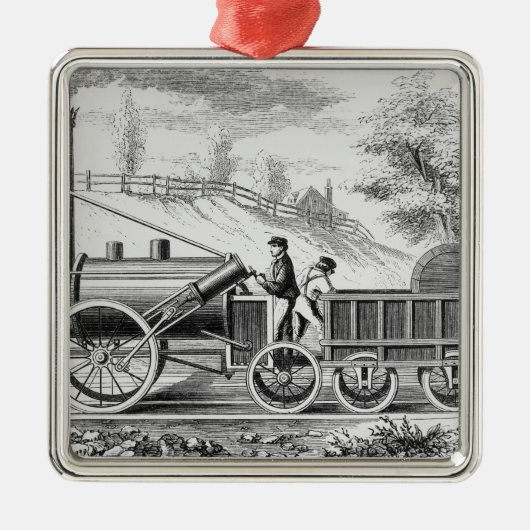 Ornement Carré Argenté Le 'Rocket (Devant)