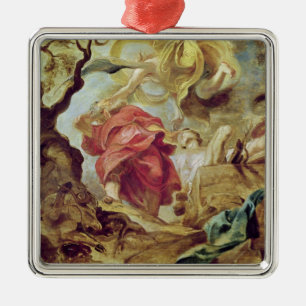 Ornement Carré Argenté Le sacrifice d'Isaac