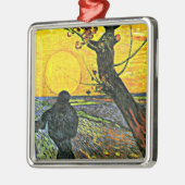 Ornement Carré Argenté Le Sower, tableau d'art de Vincent van Gogh (Gauche)